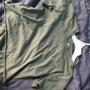 Pink victoria secret crop top short sleeve